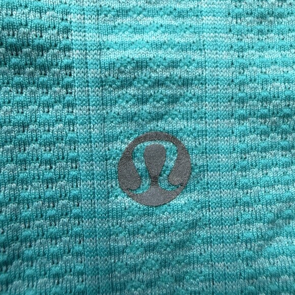 Lululemon Swiftly Tech Long Sleeve Top Shirt 2.0 Women's 10 Teal Striped EUC - Picture 11 of 11